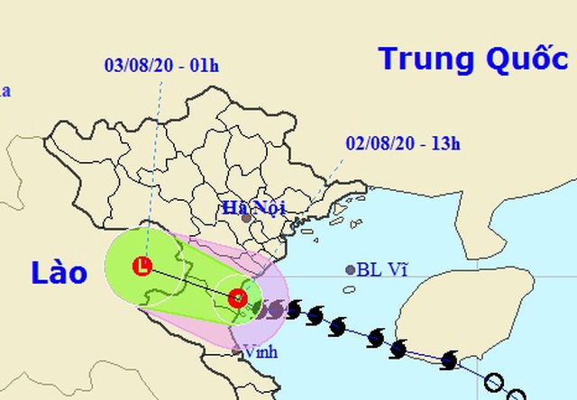 Bão số 2 suy yếu thành áp thấp nhiệt đới, nhiều nơi mưa to