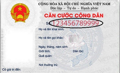 Ý nghĩa 12 số trên thẻ căn cước công dân