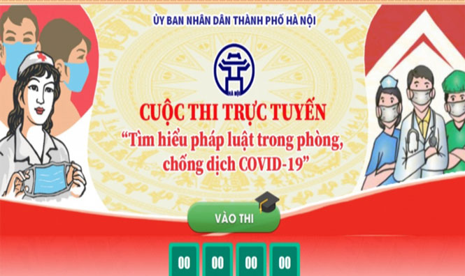 Hà Nội: Hơn 1 triệu người thi tìm hiểu pháp luật về phòng, chống Covid-19