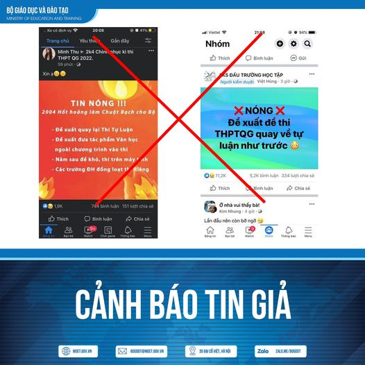Bộ GD&ĐT cảnh báo tin giả thi tốt nghiệp THPT và tuyển sinh 2022