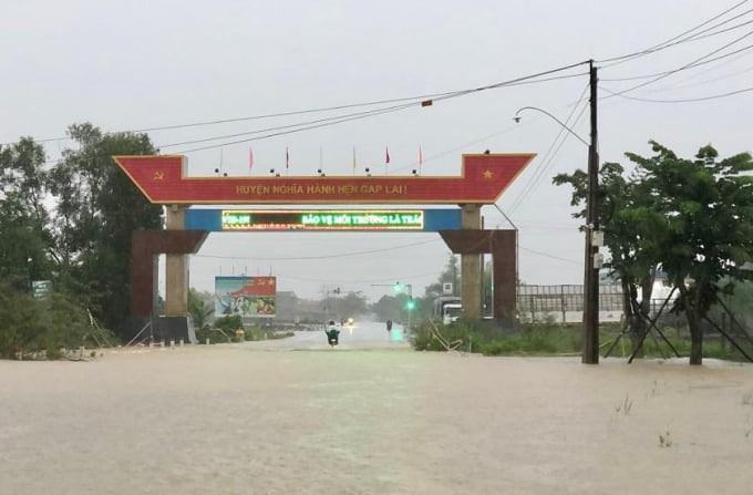 Quảng Ngãi: Mưa lớn trên diện rộng, lũ trên các sông lên nhanh