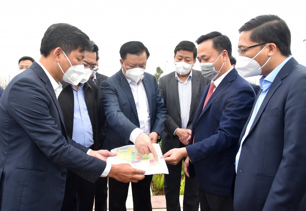 Bí thư Thành ủy Hà Nội Đinh Tiến Dũng: Đảm bảo các điều kiện khởi công dự án nhà ở xã hội tại huyện Mê Linh vào dịp 30/4