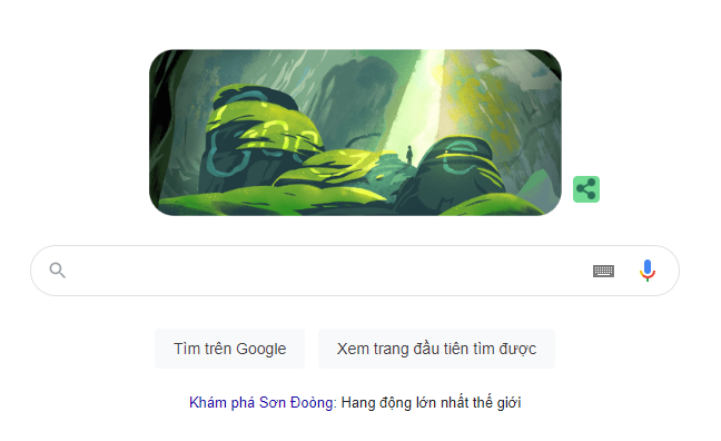 Hang Sơn Đoòng xuất hiện trên Google tìm kiếm