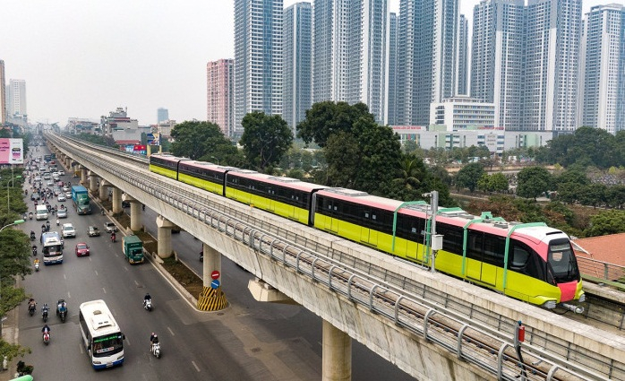 Đường sắt đô thị Nhổn – ga Hà Nội bắt đầu vận hành thử trên cao