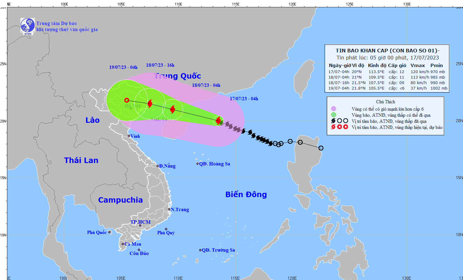 Thủ tướng Chính phủ ban hành Công điện ứng phó với bão số 1