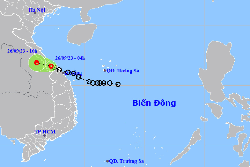 Áp thấp nhiệt đới đã vào Quảng Trị - Thừa Thiên Huế, mưa lớn trên khắp cả nước