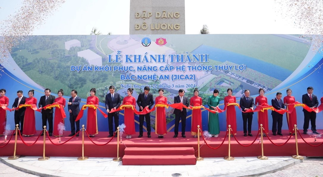 Khánh thành Dự án khôi phục, nâng cấp hệ thống thủy lợi hơn 5.700 tỷ đồng tại Nghệ An