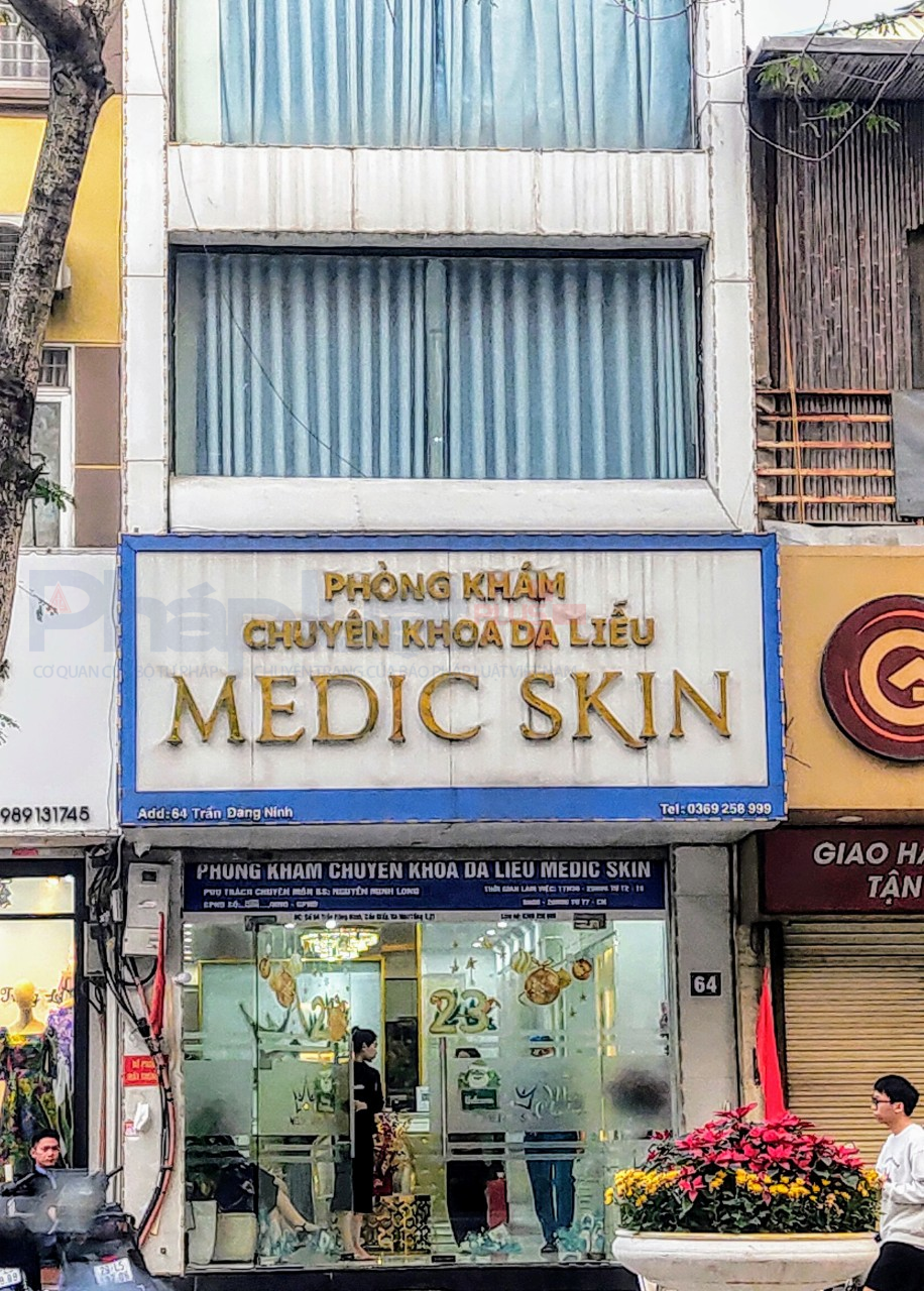Quảng cáo dịch vụ không phép, Phòng khám Da liễu Medic Skin bị xử phạt