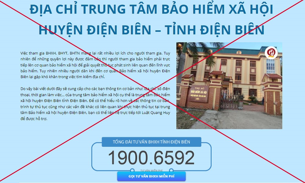 Cảnh báo giả mạo số điện thoại BHXH tỉnh Điện Biên