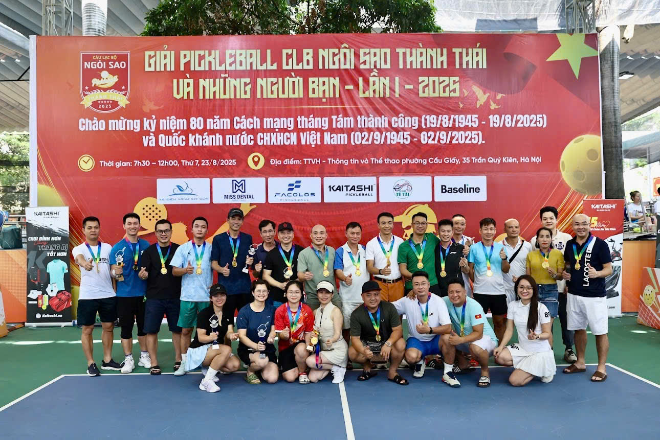 CLB Pickleball Ngôi Sao Thành Thái tổ chức thành công giải đấu trong dịp kỷ niệm những ngày lễ lớn