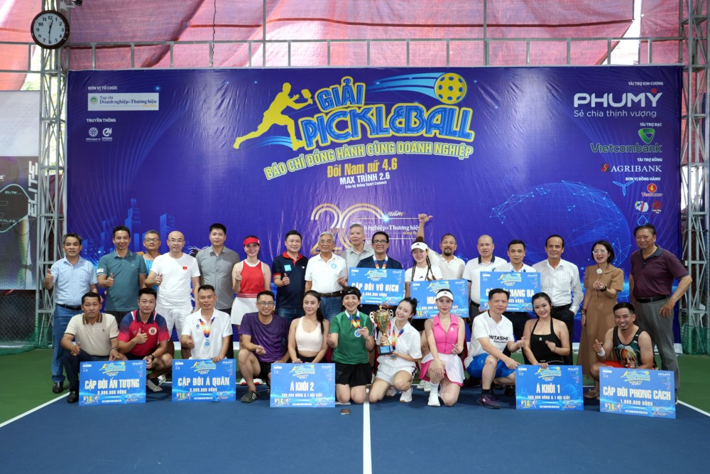 Giải Pickleball Báo chí đồng hành cùng doanh nghiệp lần thứ I diễn ra thành công tốt đẹp