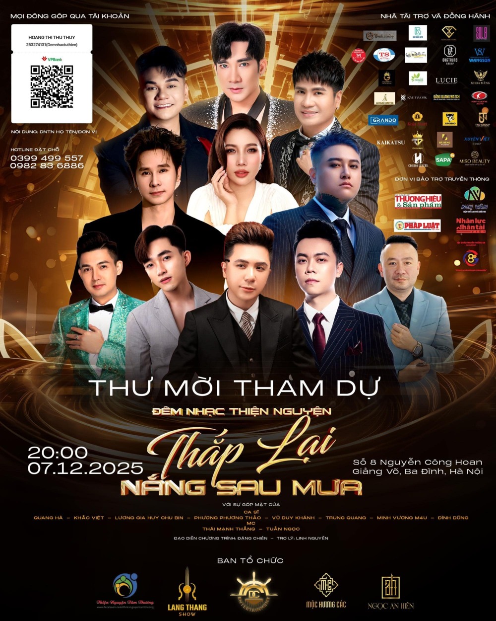 Dàn sao V-Pop đình đám hội tụ tại Đêm nhạc Thiện nguyện 