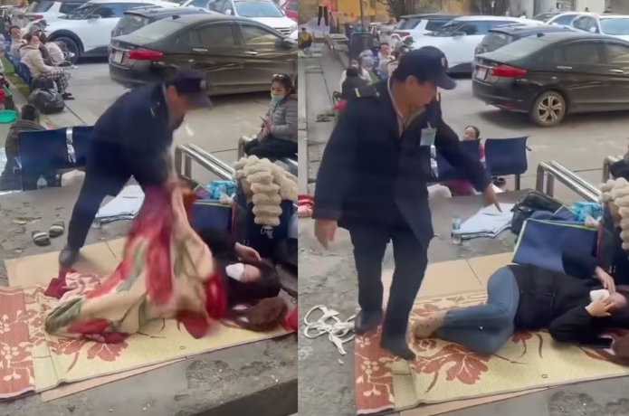 Bảo vệ Bệnh viện Bạch Mai bị buộc thôi việc sau hành động giật chăn của người nhà bệnh nhân