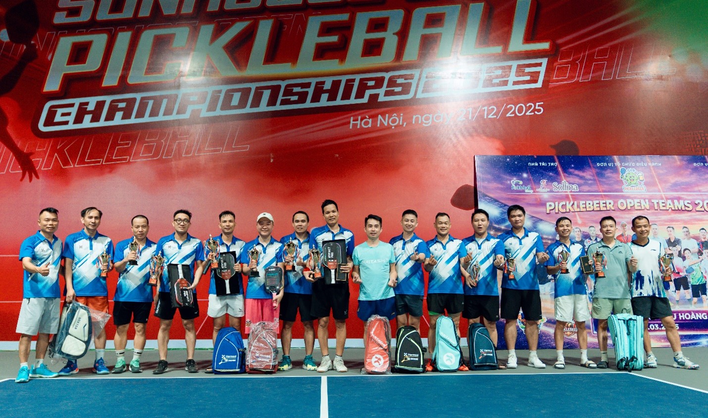 Sôi động Giải Pickleball Doanh nhân trẻ Nam – Bắc Từ Liêm: Tranh Cúp Davis – Martin, lan tỏa tinh thần thể thao và kết nối giao thương