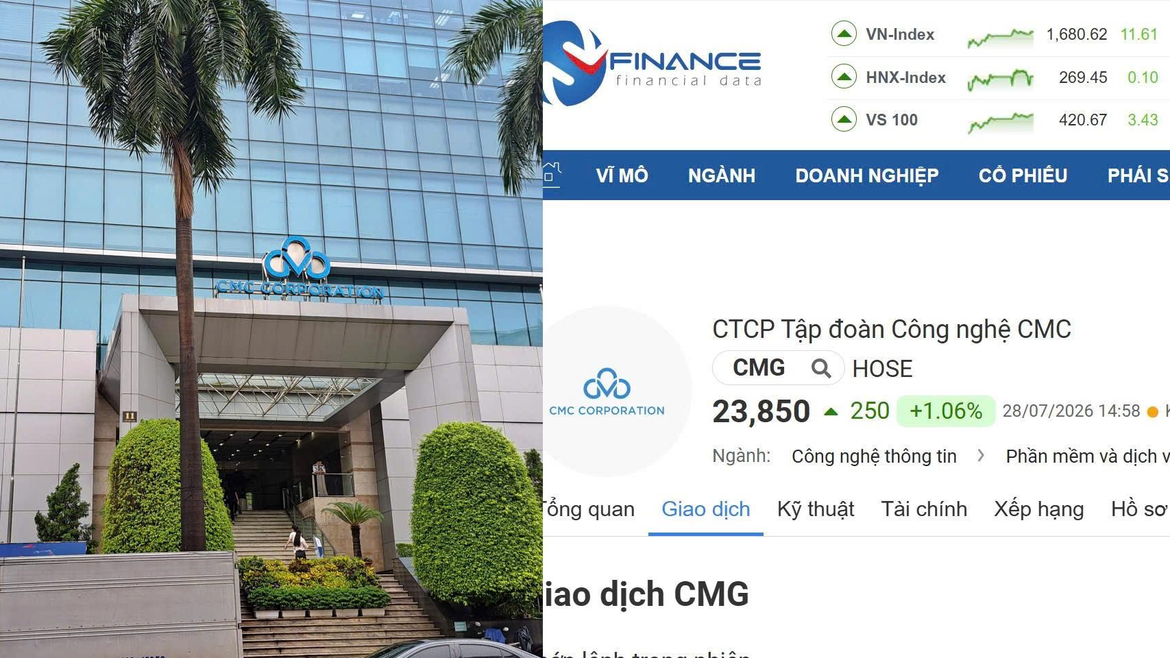 Nhân sự Công ty Công nghệ CMC vi phạm công bố thông tin thiếu minh bạch có vị trí gì ở Trường Đại học CMC? 