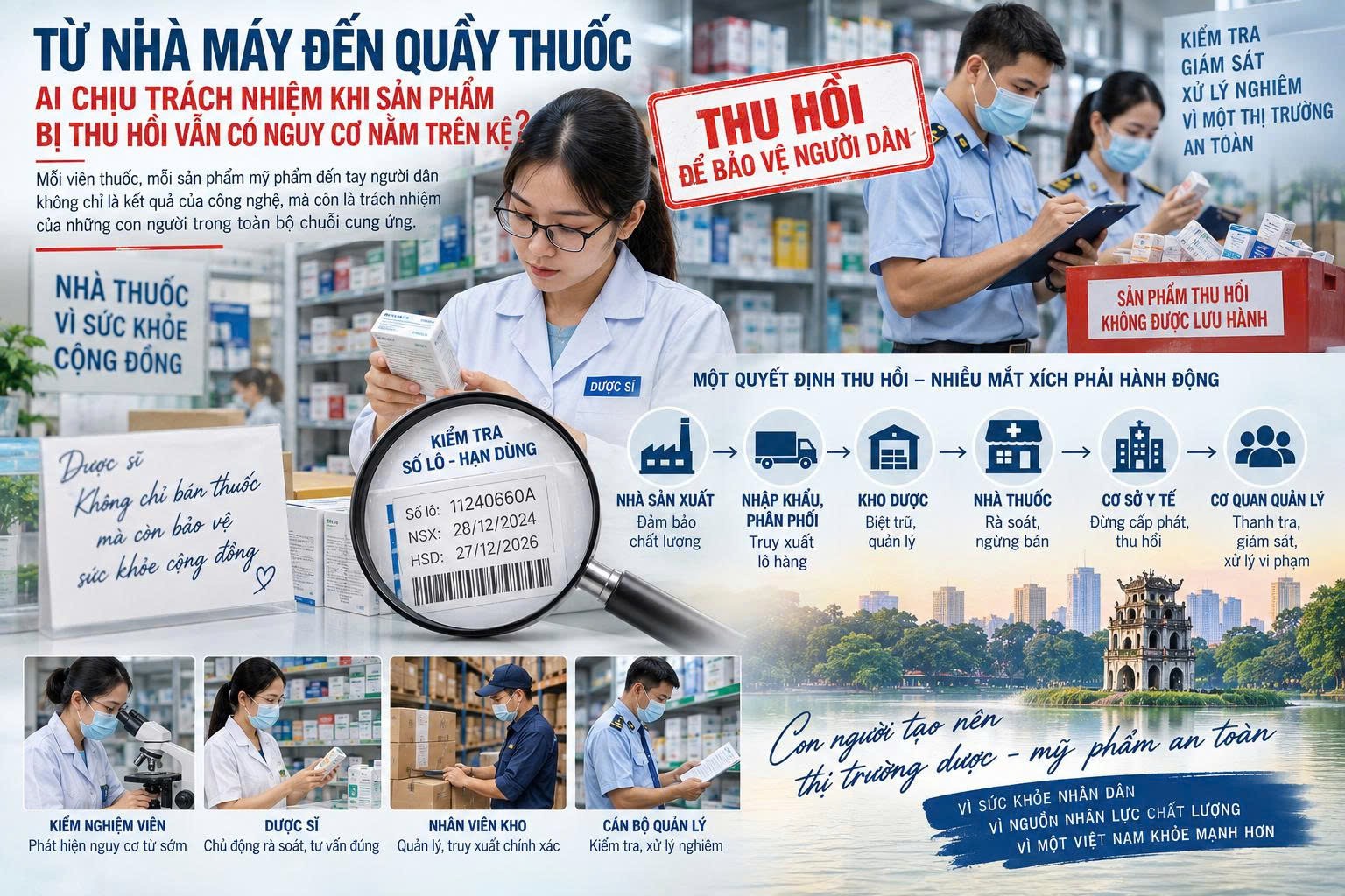 Từ cơ sở sản xuất đến quầy thuốc: Cá nhân hay cơ quan quản lý Nhà nước chịu trách nhiệm khi sản phẩm dược bị thu hồi?
